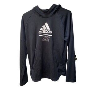 Adidas  men’s size Small S black hoodie for creators zippered pockets streetwear